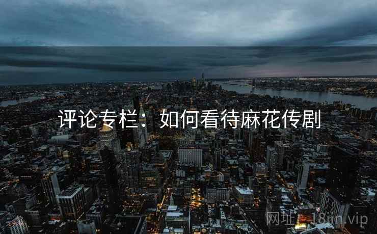评论专栏:如何看待麻花传剧