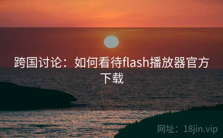 跨国讨论:如何看待flash播放器官方下载