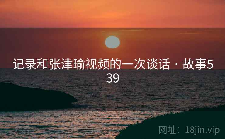 记录和张津瑜视频的一次谈话 · 故事539 记录和张津瑜视频的一次谈话 · 故事539